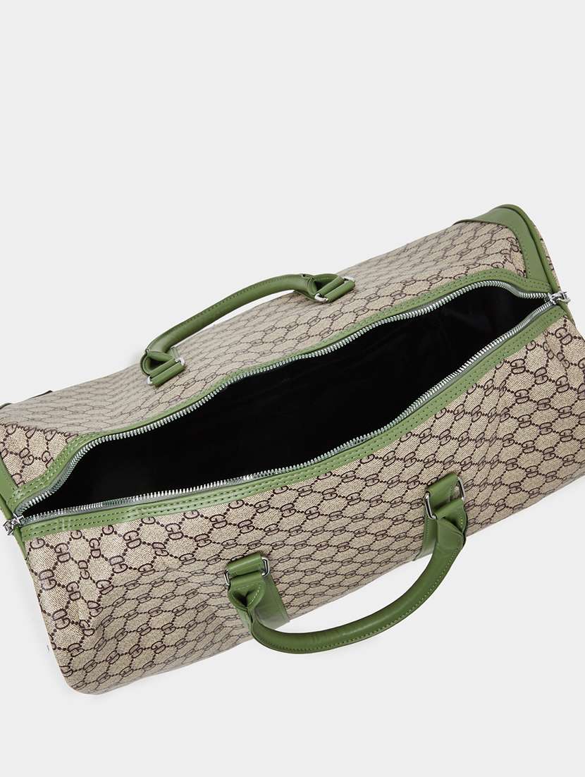 printed beige duffle travel bag - 21971482 -  Standard Image - 5