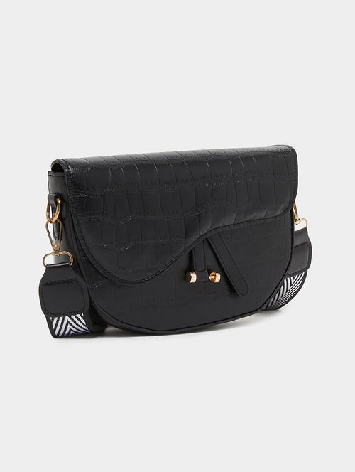 women black textured sling bag - 21971487 -  Standard Image - 0