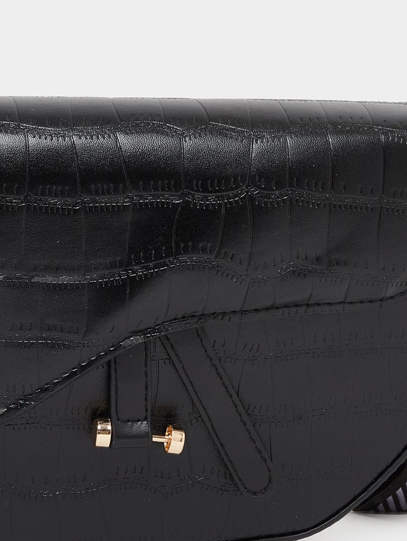 women black textured sling bag - 21971487 - Standard Image - 3