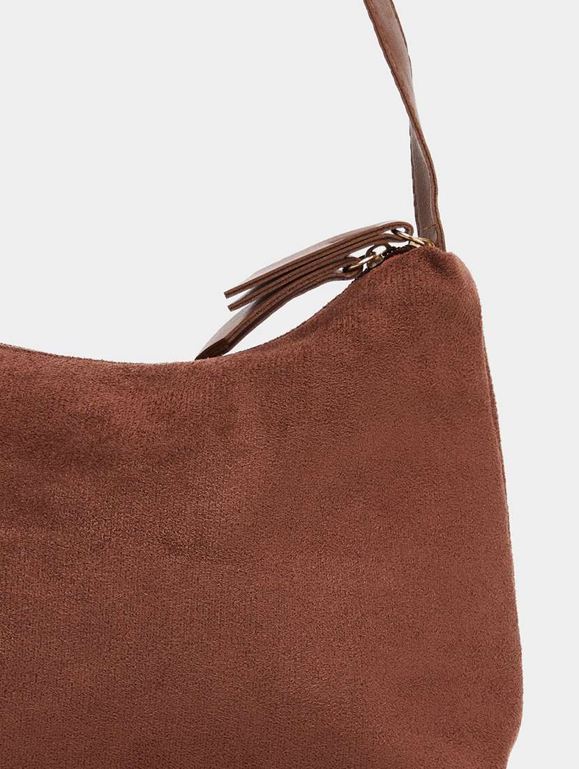 women brown solid hobo bag - 21971488 -  Standard Image - 3