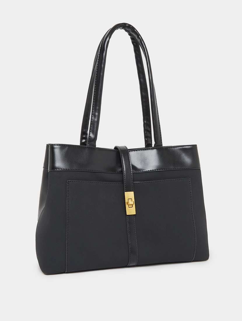 black solid regular shoulder bag - 21971504 -  Zoom Image - 0