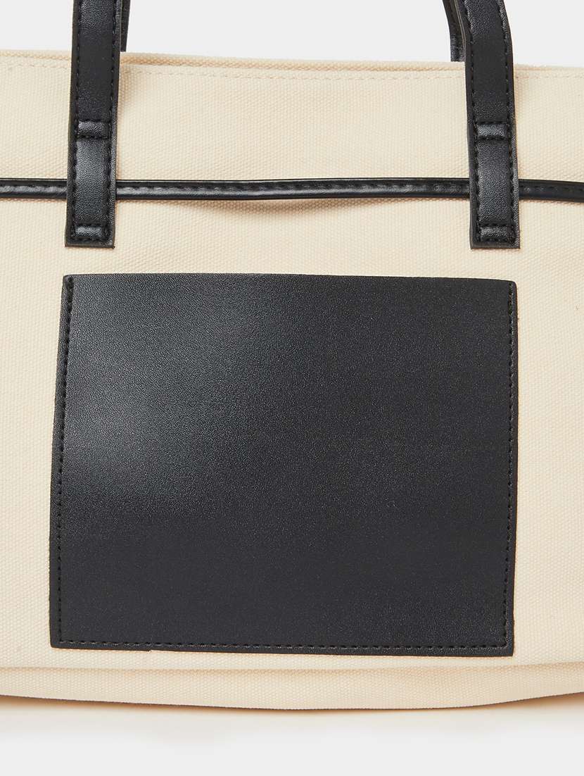 color block white pu shoulder bag - 21971506 -  Standard Image - 3