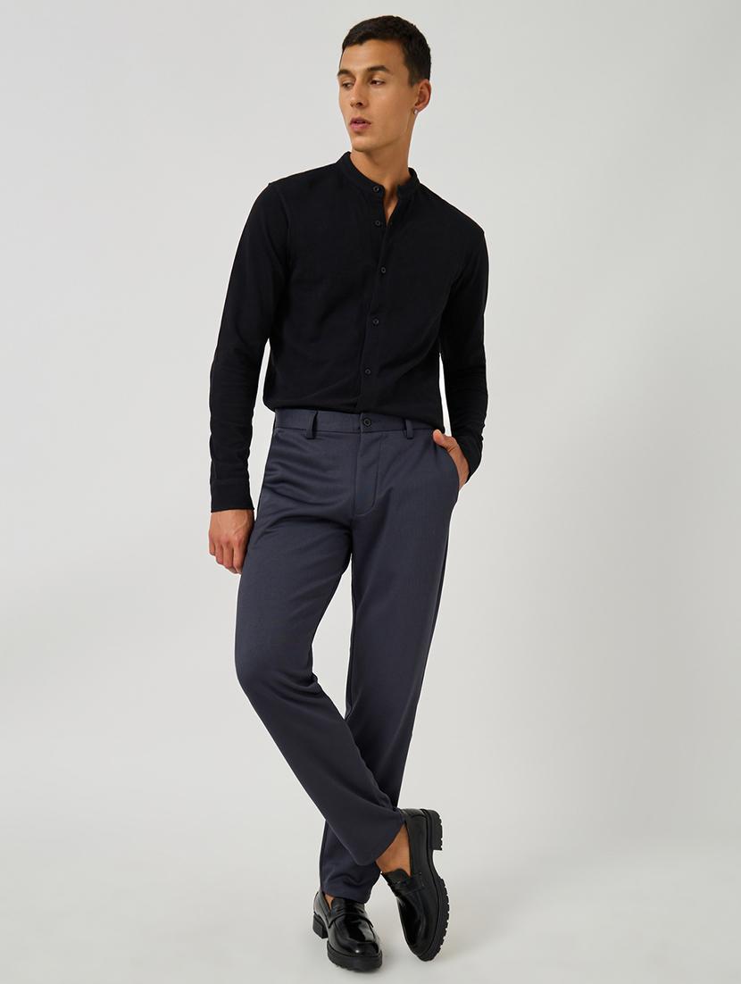 men solid long sleeve regular fit casual shirt - 21971530 - Standard Image - 5