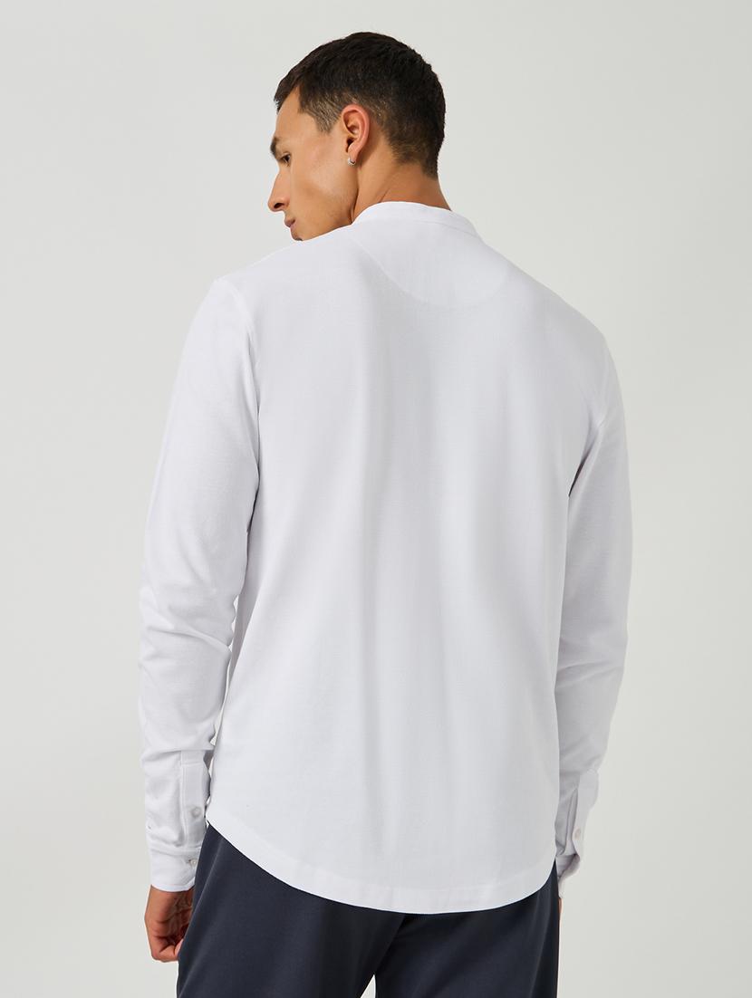 men solid long sleeve regular fit casual shirt - 21971531 - Standard Image - 3