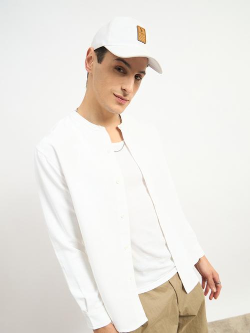 men solid long sleeve regular fit casual shirt - 21971535 -  Standard Image - 0