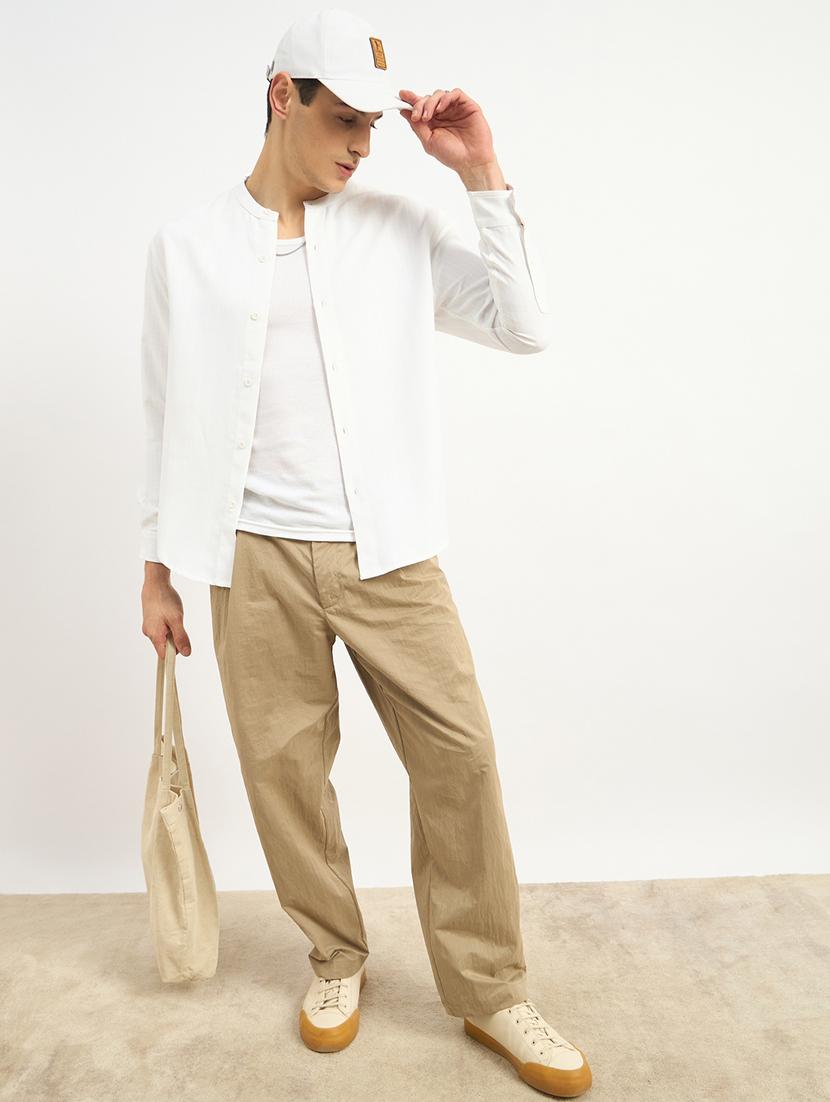 men solid long sleeve regular fit casual shirt - 21971535 - Standard Image - 3