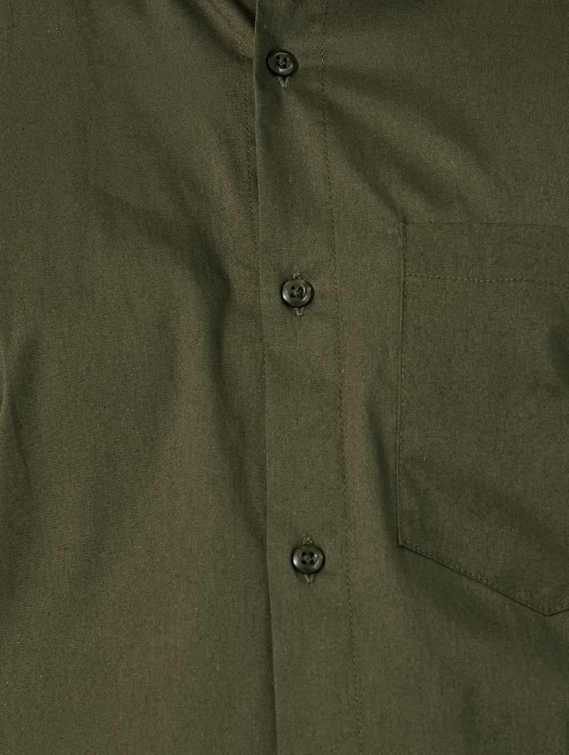 men solid long sleeve slim fit casual shirt - 21971542 -  Standard Image - 3