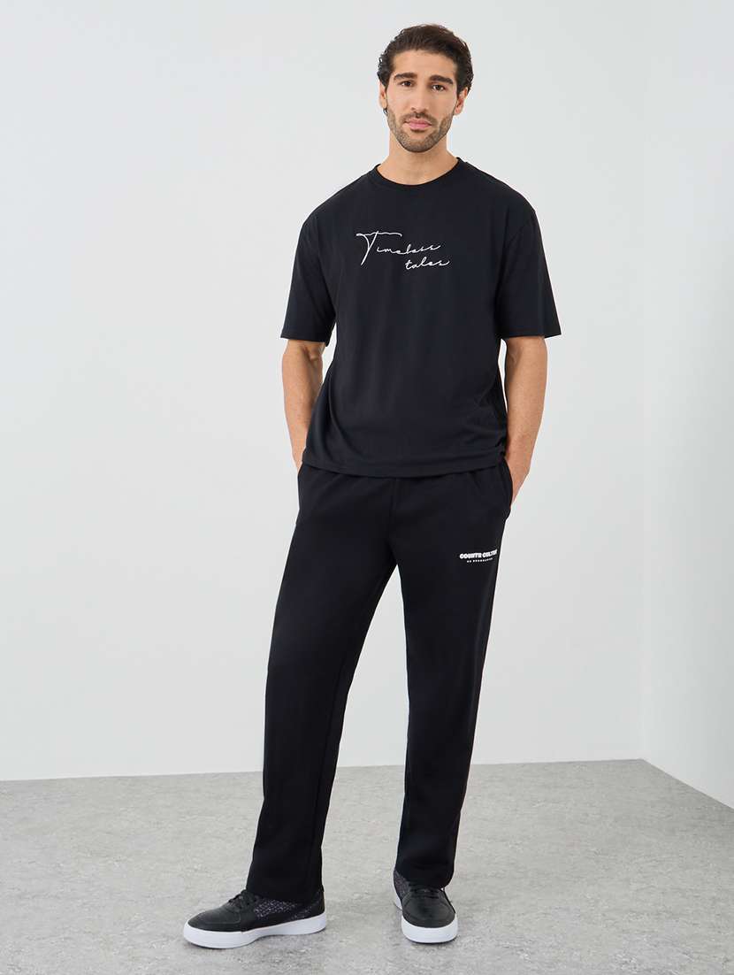 men solid mid rise relazed fit track pant - 21971567 -  Standard Image - 3