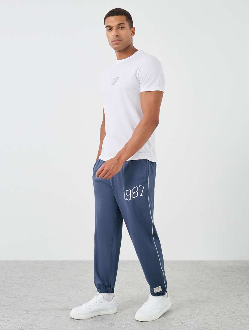 men typographic mid rise relaxed fit jogger - 21971572 - Standard Image - 3