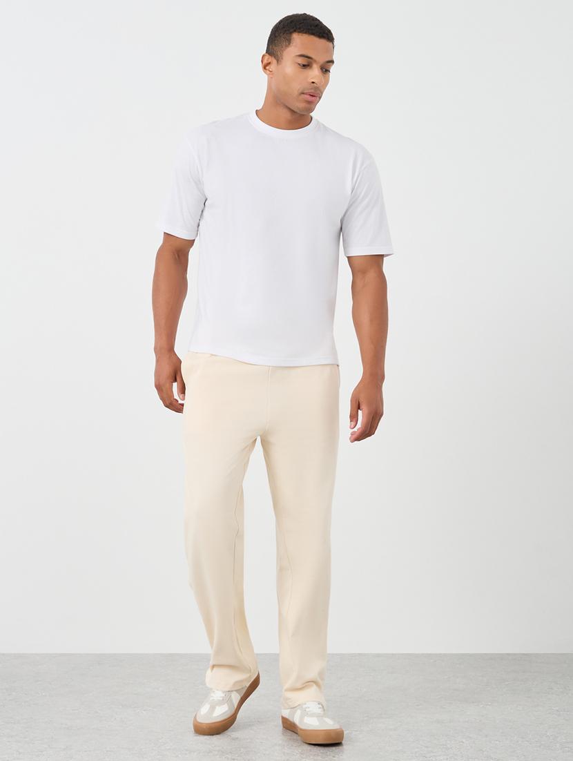 men solid mid rise full length track pant - 21971579 - Standard Image - 3