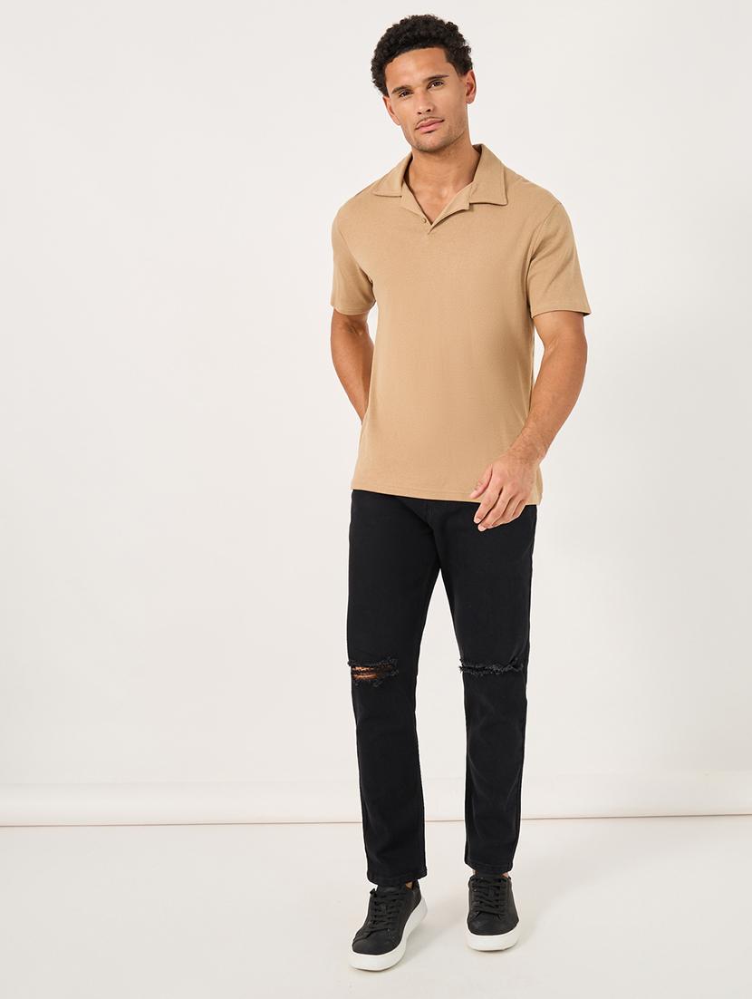 men slash knee mid rise full length jeans - 21971591 - Standard Image - 3