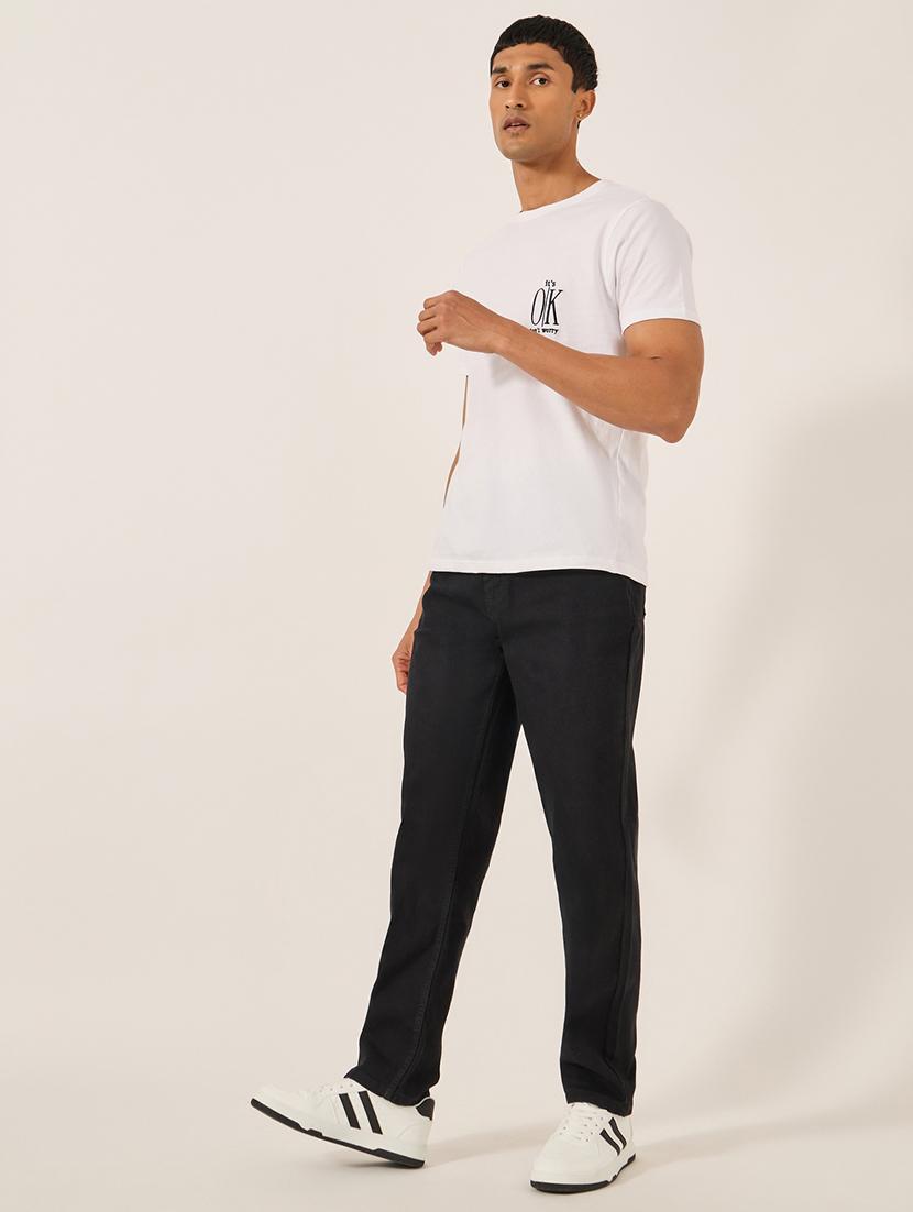 men plain mid rise full length jeans - 21971598 - Standard Image - 3