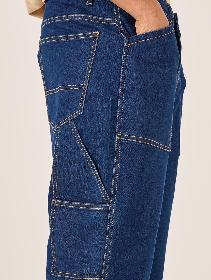 men plain mid rise full length jeans - 21971604 - Standard Image - 5