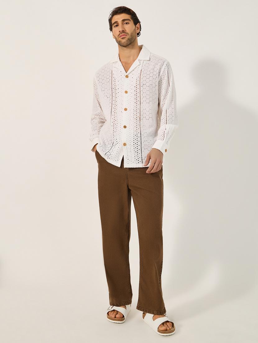 men plain mid rise full length jeans - 21971608 - Standard Image - 3