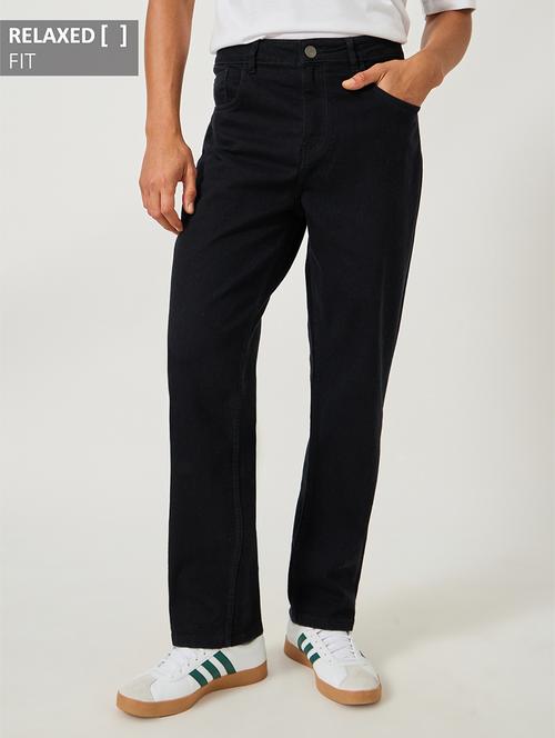 men plain mid rise full length jeans - 21971612 - Standard Image - 0