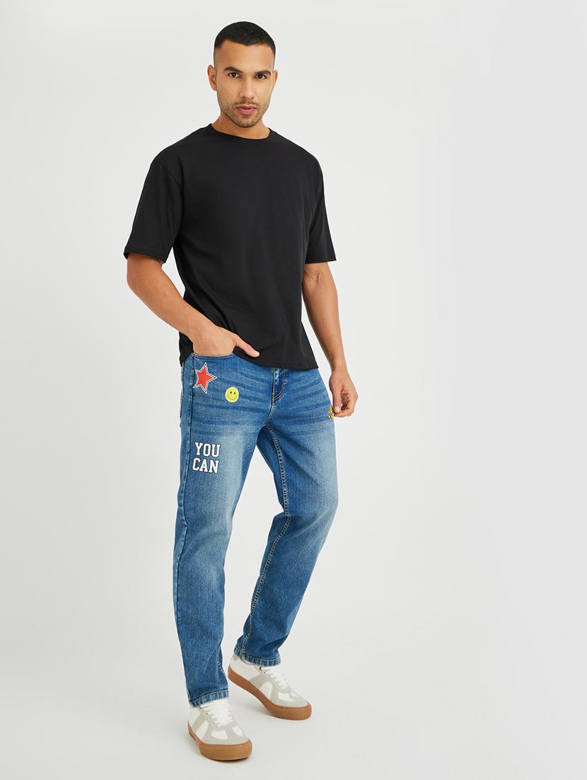 men printed mid rise full length jeans - 21971613 - Standard Image - 3