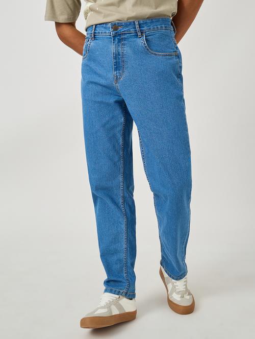 men plain mid rise full length jeans - 21971615 -  Standard Image - 0