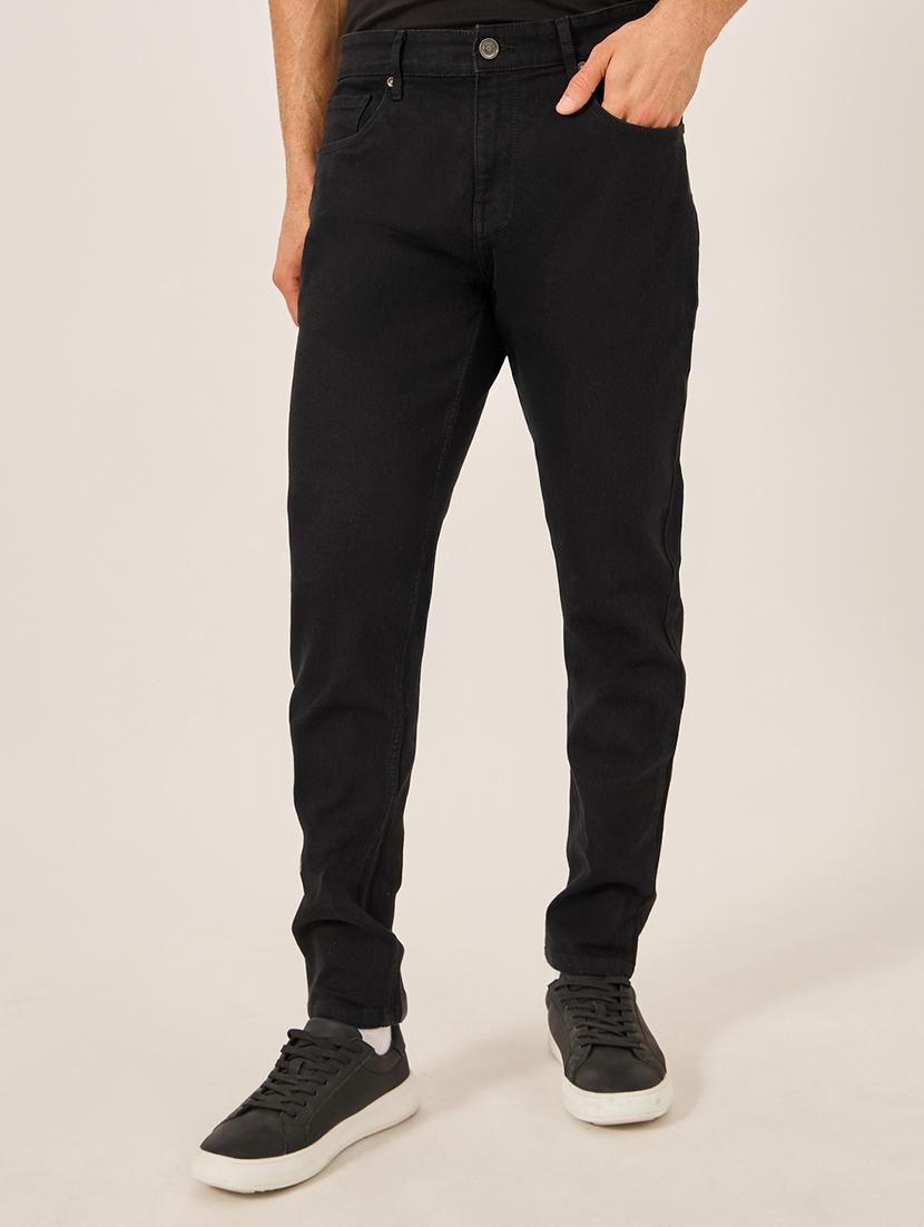 men plain mid rise slim fit jeans
