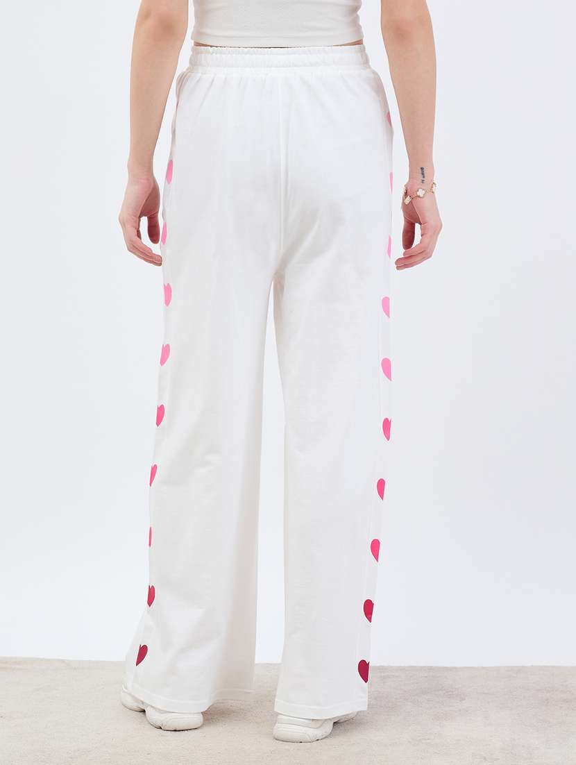 women white solid mid risr track pant - 21971652 - Standard Image - 3