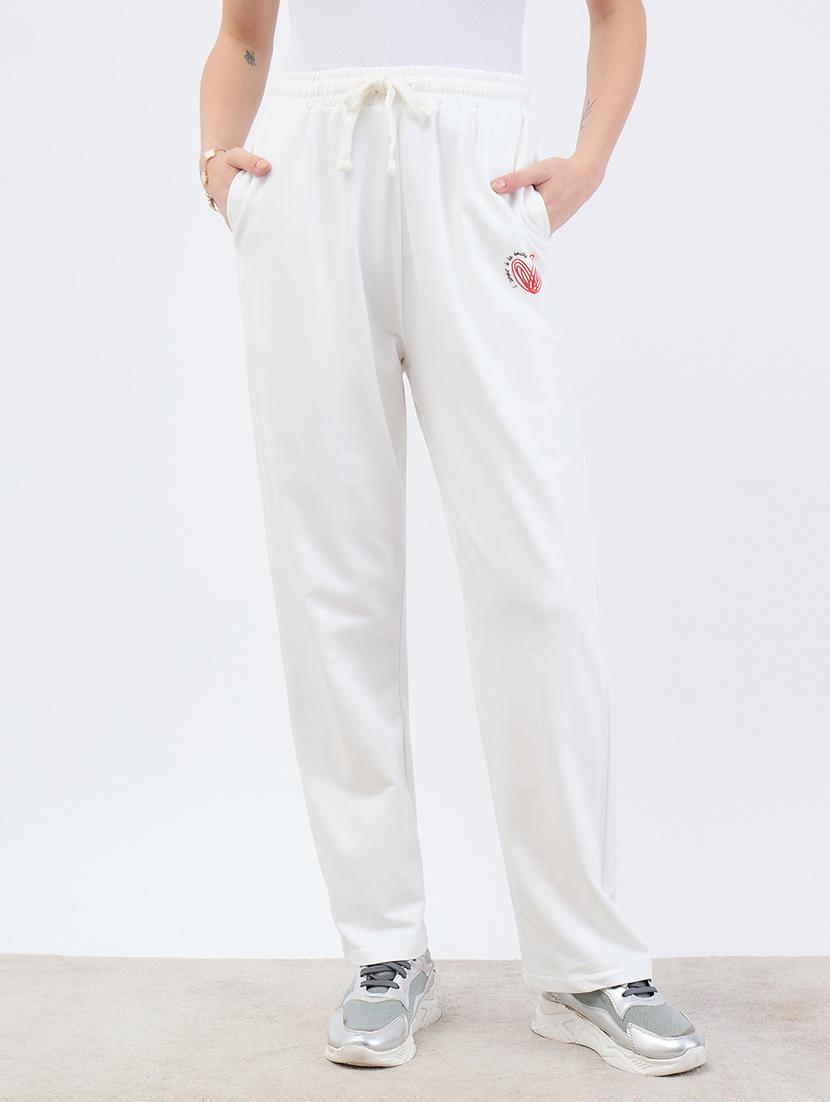 women solid mid rise relaxed fit track pant - 21971654 - Zoom Image - 0