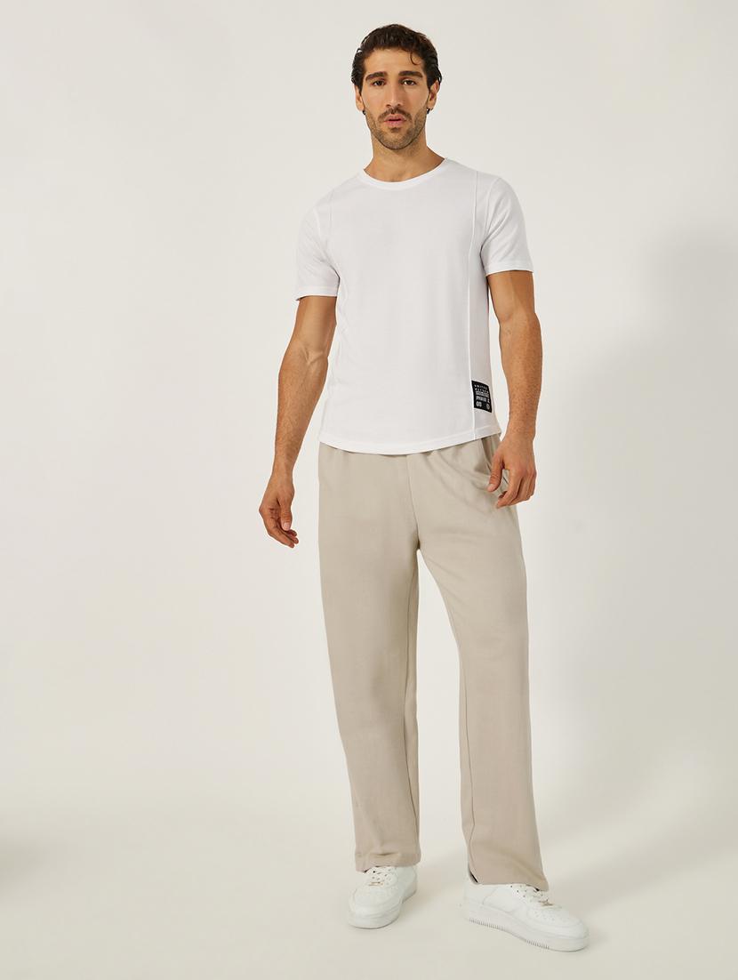 men solid mid rise loose fit full length track pant - 21971689 - Standard Image - 3