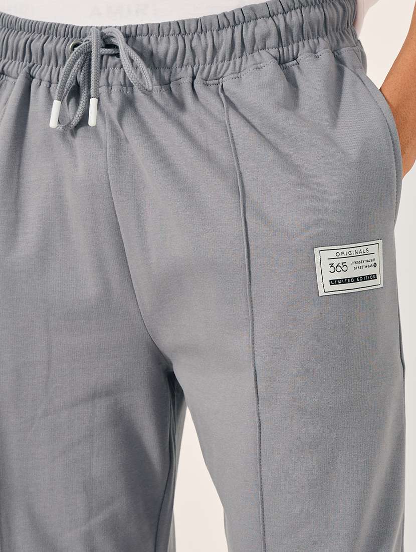 men solid mid rise full length track pant - 21971690 - Standard Image - 3