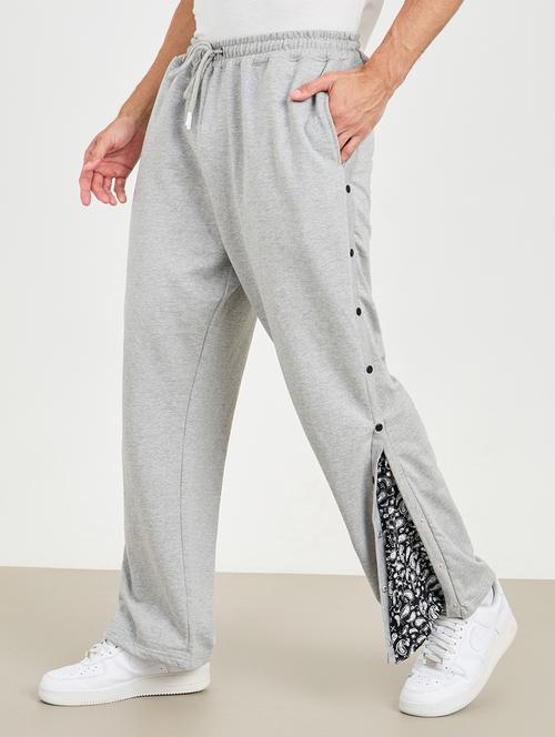 men placement print mid rise full length track pant - 21971693 -  Standard Image - 0