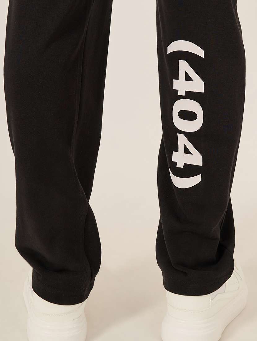 men black printed relaxed fit track pant - 21971710 - Standard Image - 3