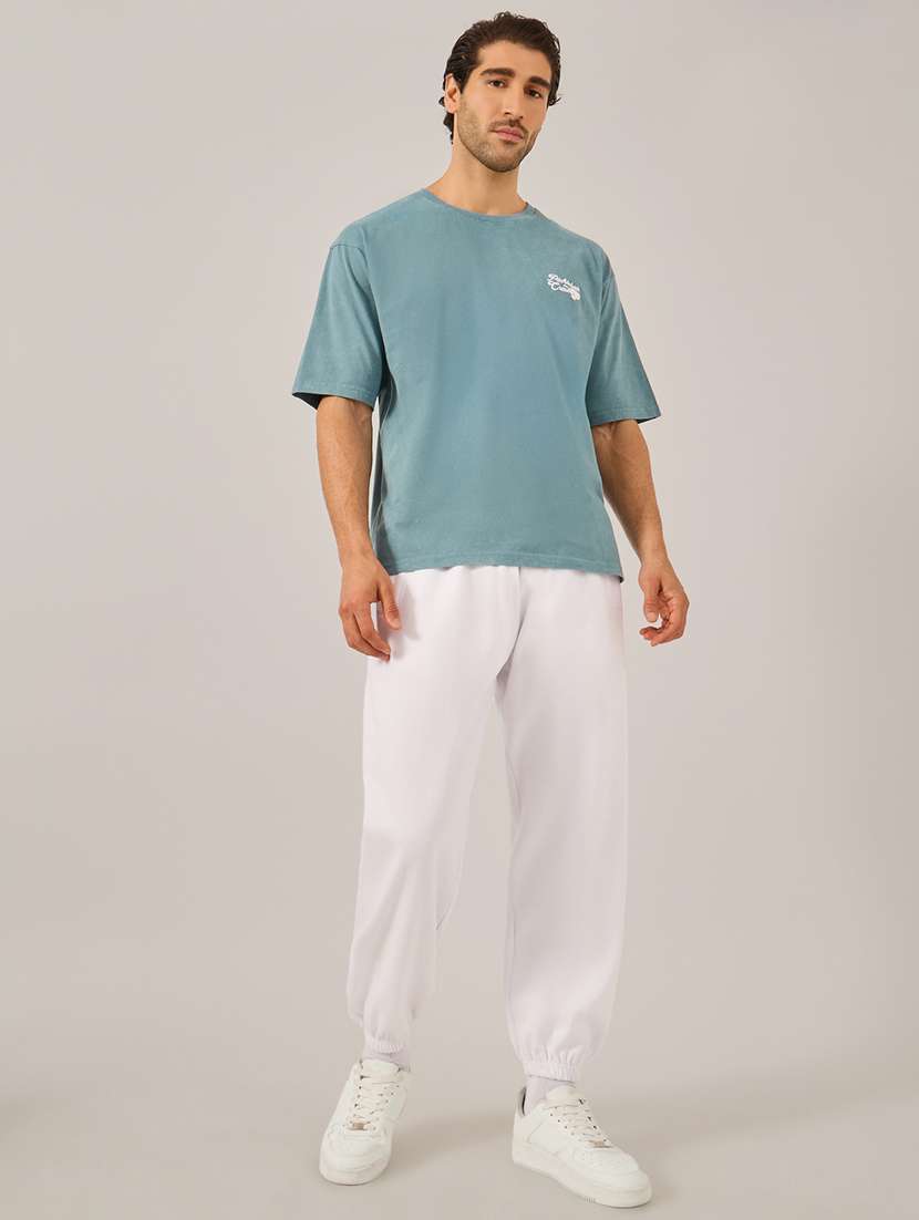 men solid mid rise relaxed fit jogger - 21971717 -  Standard Image - 3