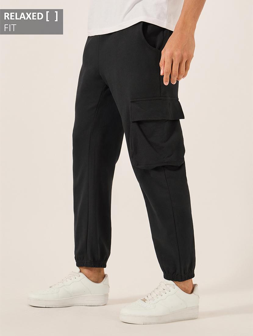 men solid mid rise relaxed fit cargo - 21971741 - Zoom Image - 0
