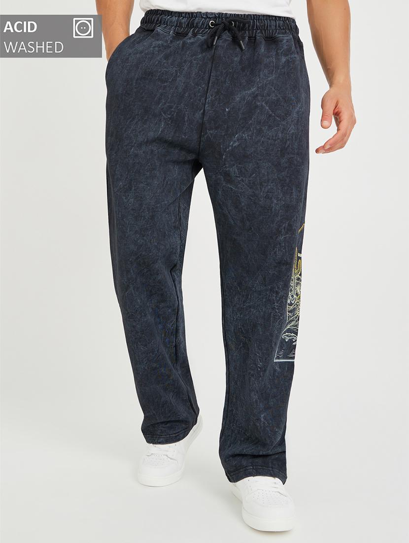 men printed mid rise relaxed fit full length track pant - 21971769 - Zoom Image - 0