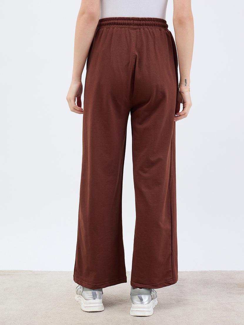 women solid mid rise relaxed fit track pant - 21971771 - Standard Image - 3