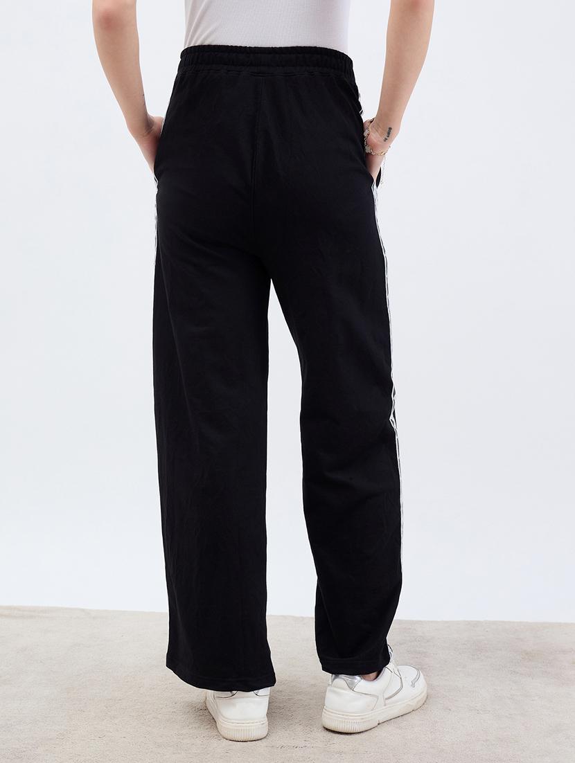 women black tapered high rise track pant - 21971772 - Standard Image - 3