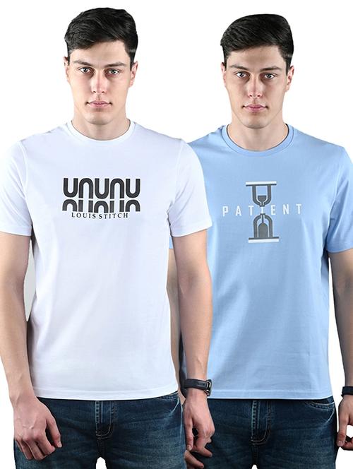 men pack of 2 printed short sleeve t-shirt - 21971778 - Standard Image - 0