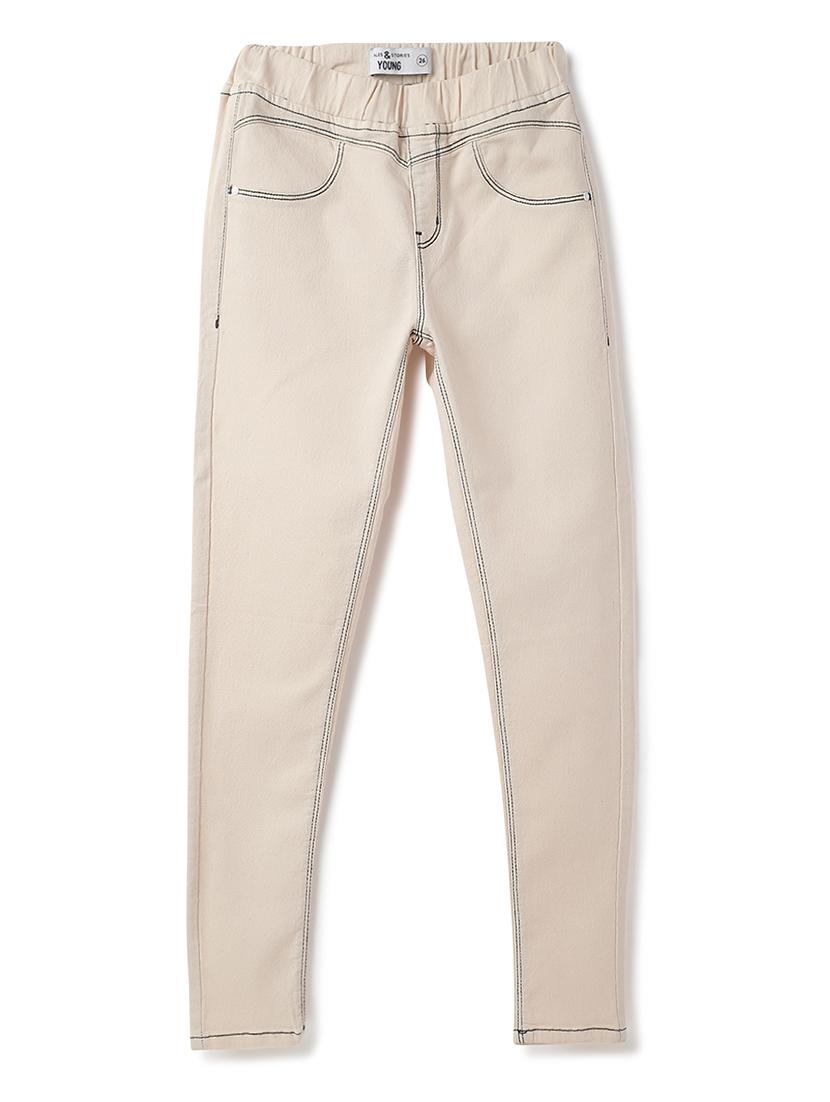 off white lycra jeggings - 21971782 -  Zoom Image - 0