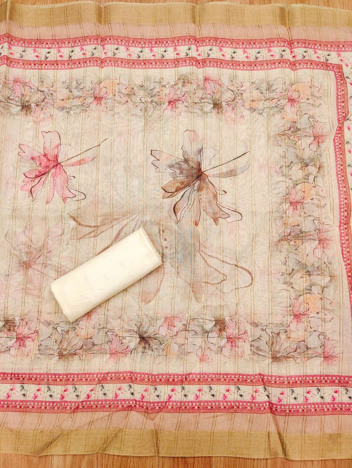 women embroidered unstitched suit set - 21971796 -  Standard Image - 3