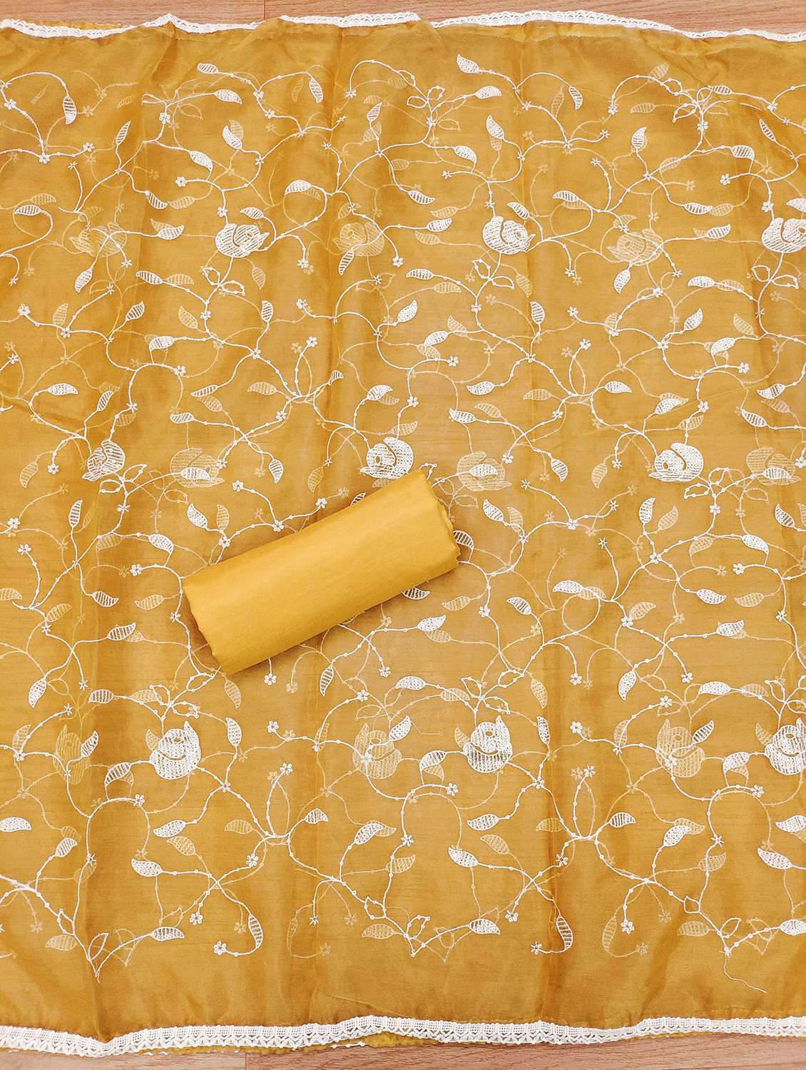 women embroidered unstitched suit set - 21971810 -  Standard Image - 3