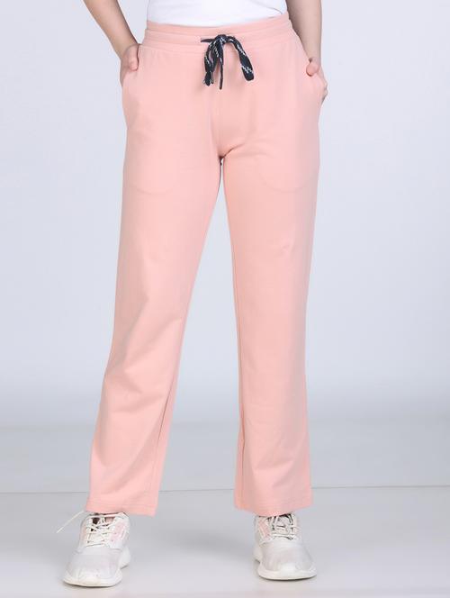 women solid mid rise regular fit track pant - 21971849 - Standard Image - 0