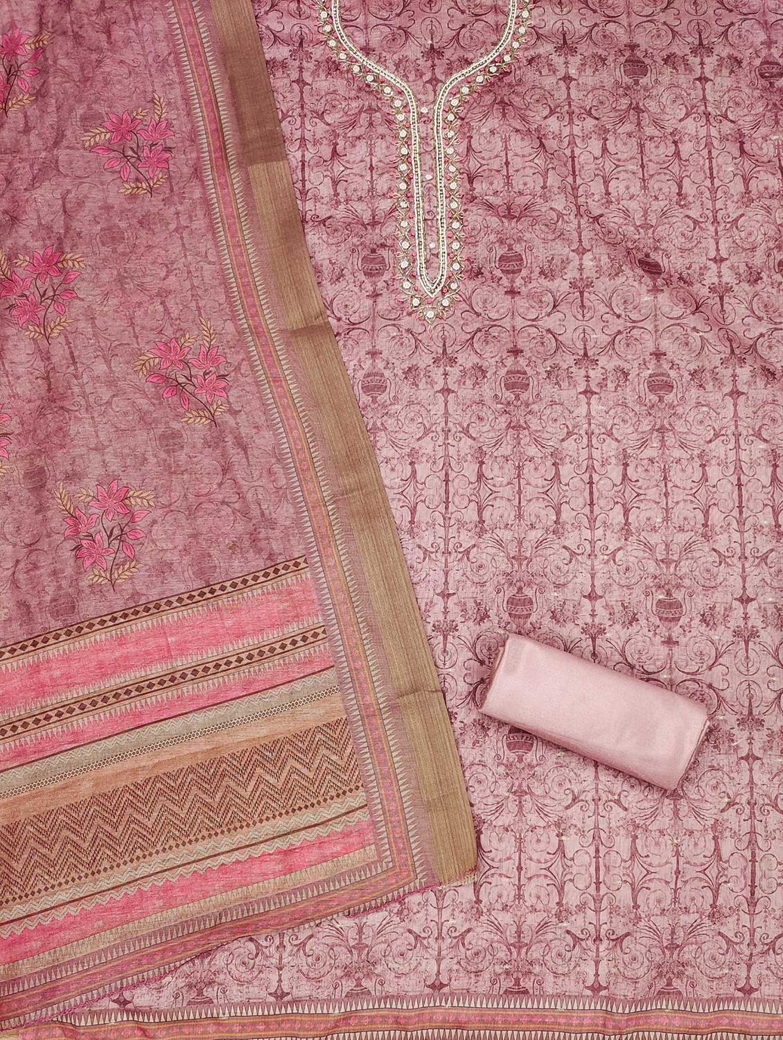 women embroidered unstitched suit set - 21971855 - Standard Image - 3