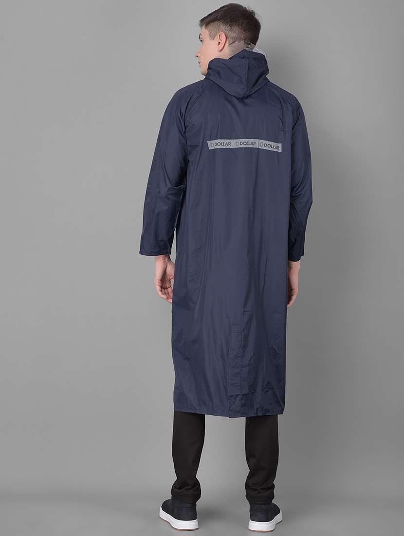 men solid long sleeve hooded rain coat - 21971861 -  Standard Image - 3
