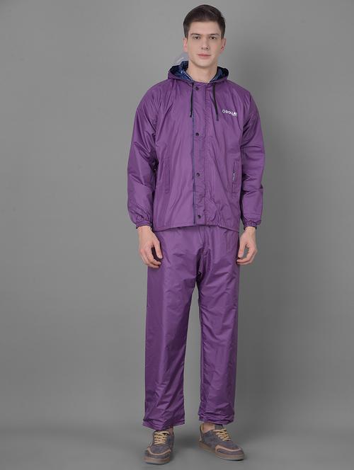 men solid long sleeve rain suit set - 21971882 - Standard Image - 0
