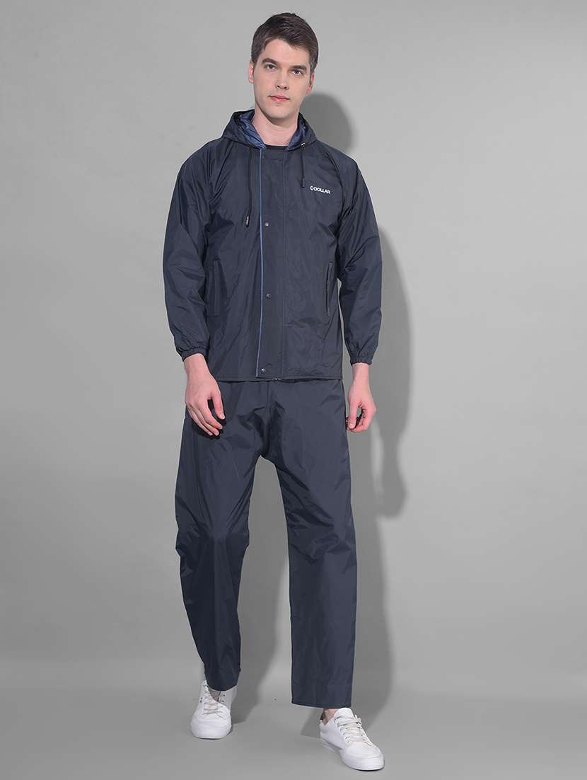 men solid long sleeve rain suit set - 21971891 - Zoom Image - 0