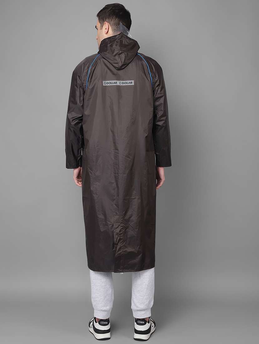 men solid long sleeve hooded rain coat - 21971908 -  Standard Image - 3
