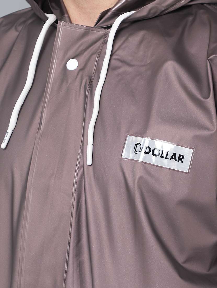 men solid long sleeve hooded rain coat - 21971916 -  Standard Image - 5