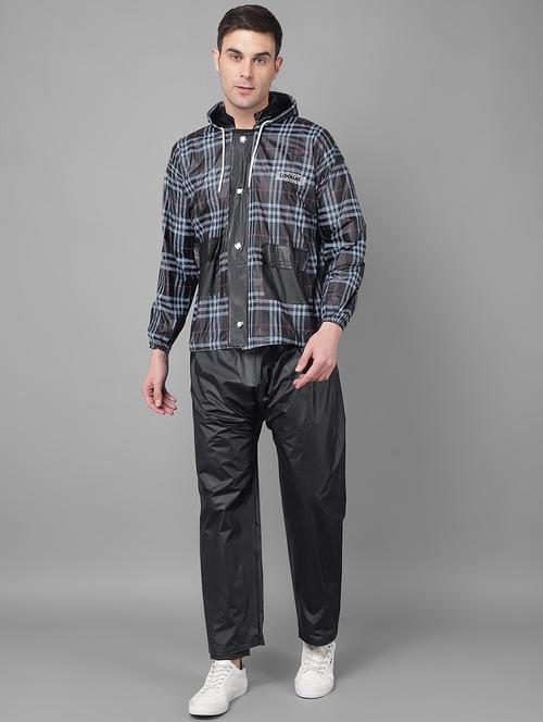 men checkered long sleeve rain suit set  - 21971931 -  Standard Image - 0