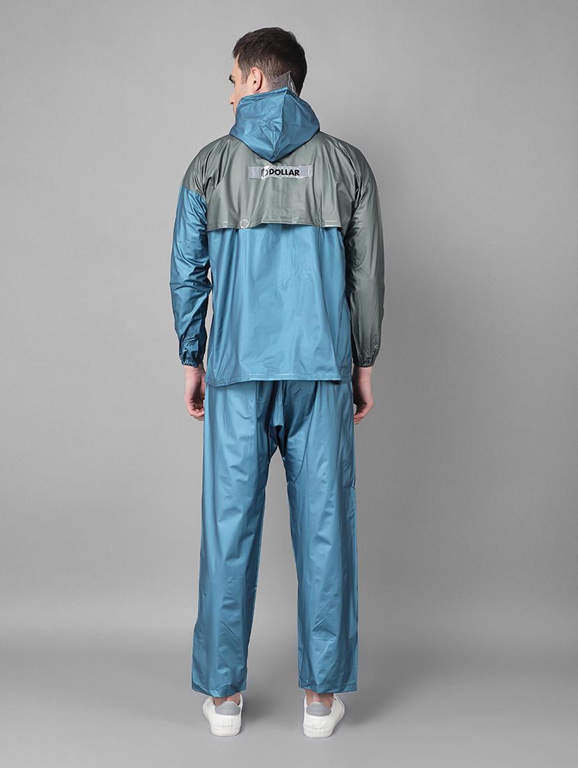 men color block long sleeve rain suit set - 21971938 - Standard Image - 3