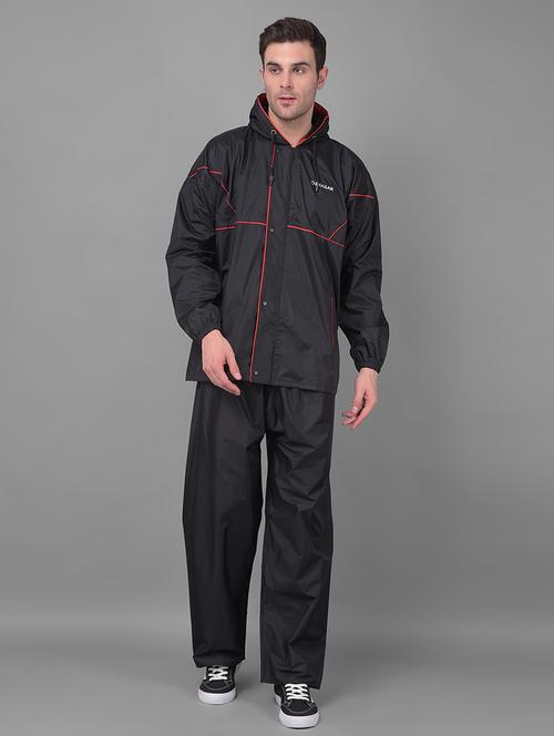 men solid long sleeve rain suit set - 21971984 - Standard Image - 0