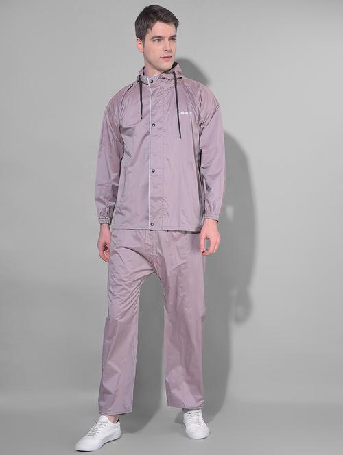 men solid long sleeve rain suit set - 21972047 - Standard Image - 0