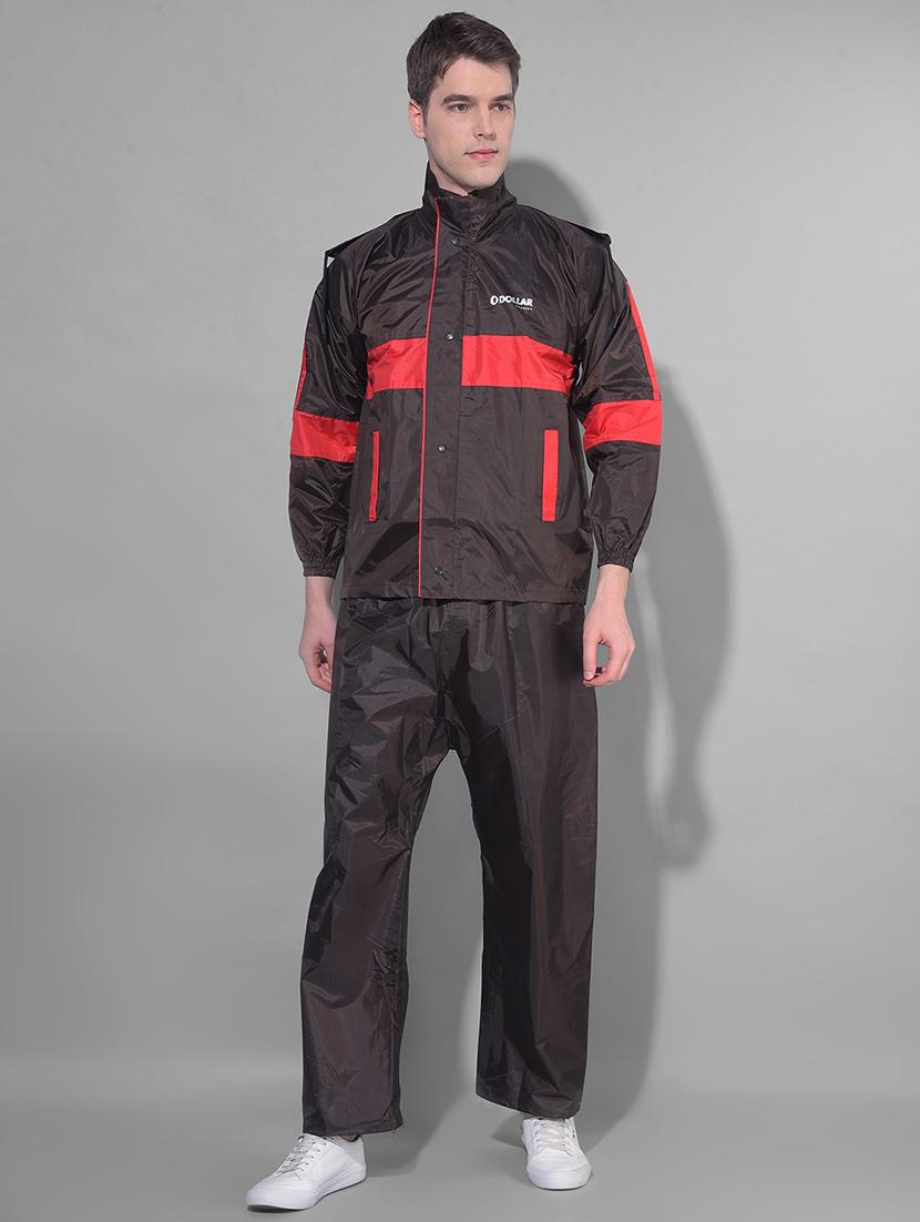 men color block long sleeve rain suit set - 21972063 - Zoom Image - 0