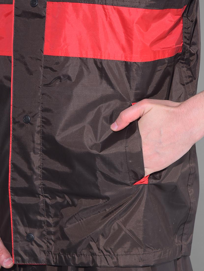 men color block long sleeve rain suit set - 21972063 - Standard Image - 5